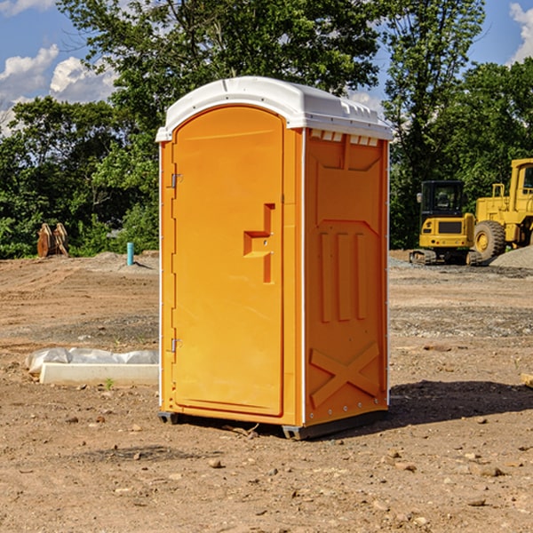 how often are the portable restrooms cleaned and serviced during a rental period in Hartford City IN